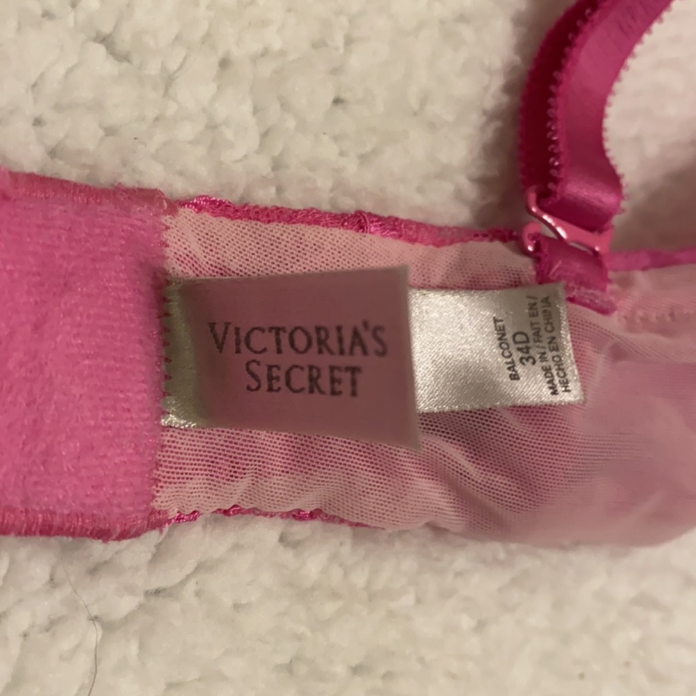 Victoria’s Secret pink lace balconet bra 34D - Picture 9 of 11